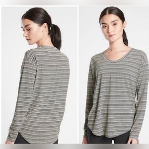 Athleta Cloudlight Stratus Striped Top, Size XL